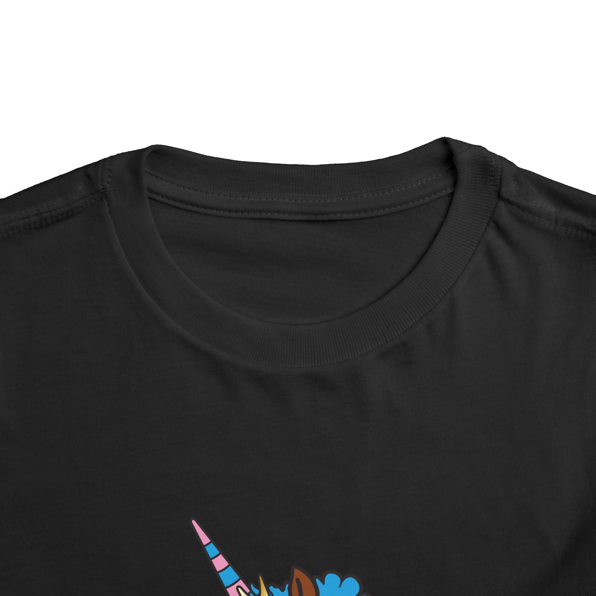 Toddler - Afro Unicorn Blue & Pink Spring Tee