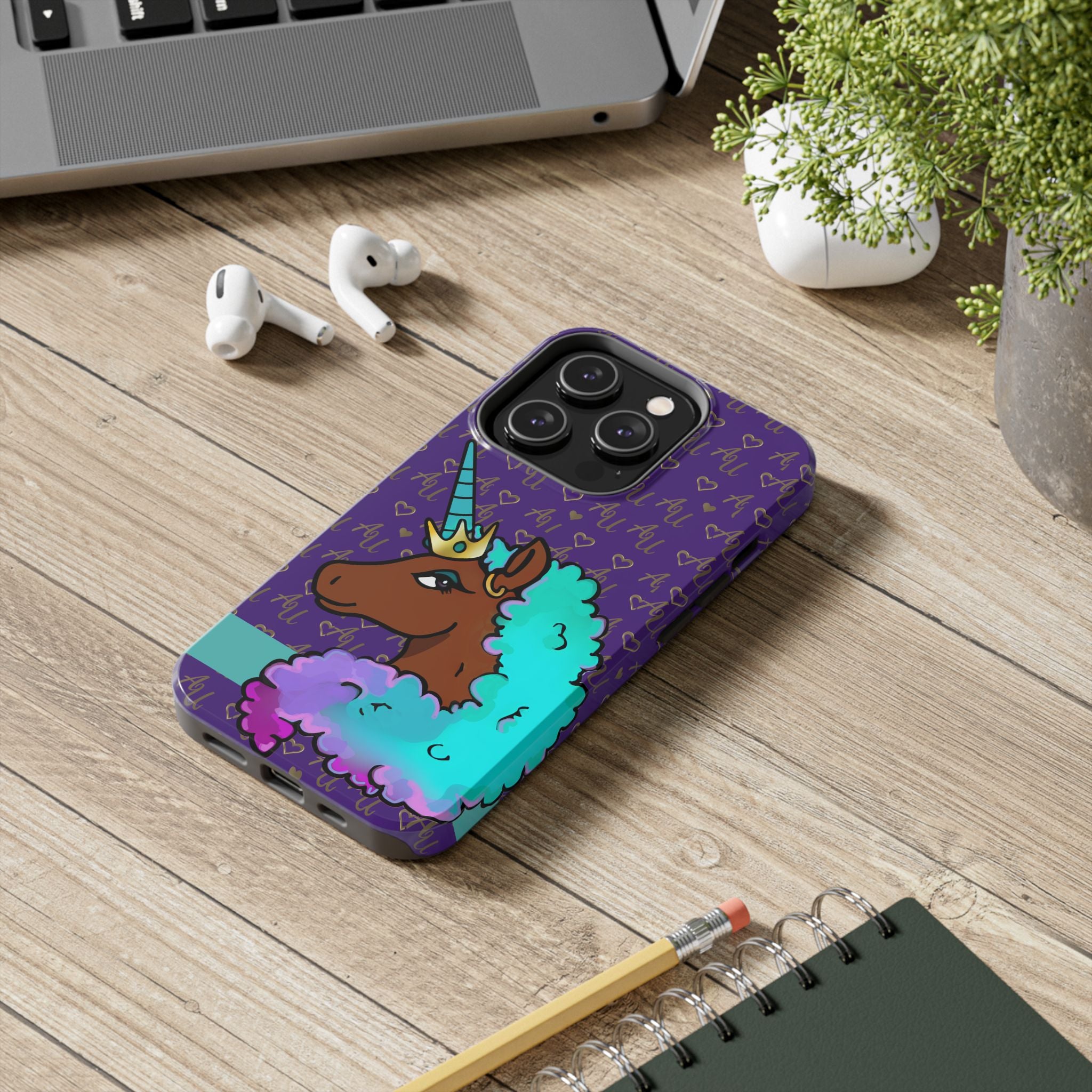 Afro Unicorn Tough Phone Case