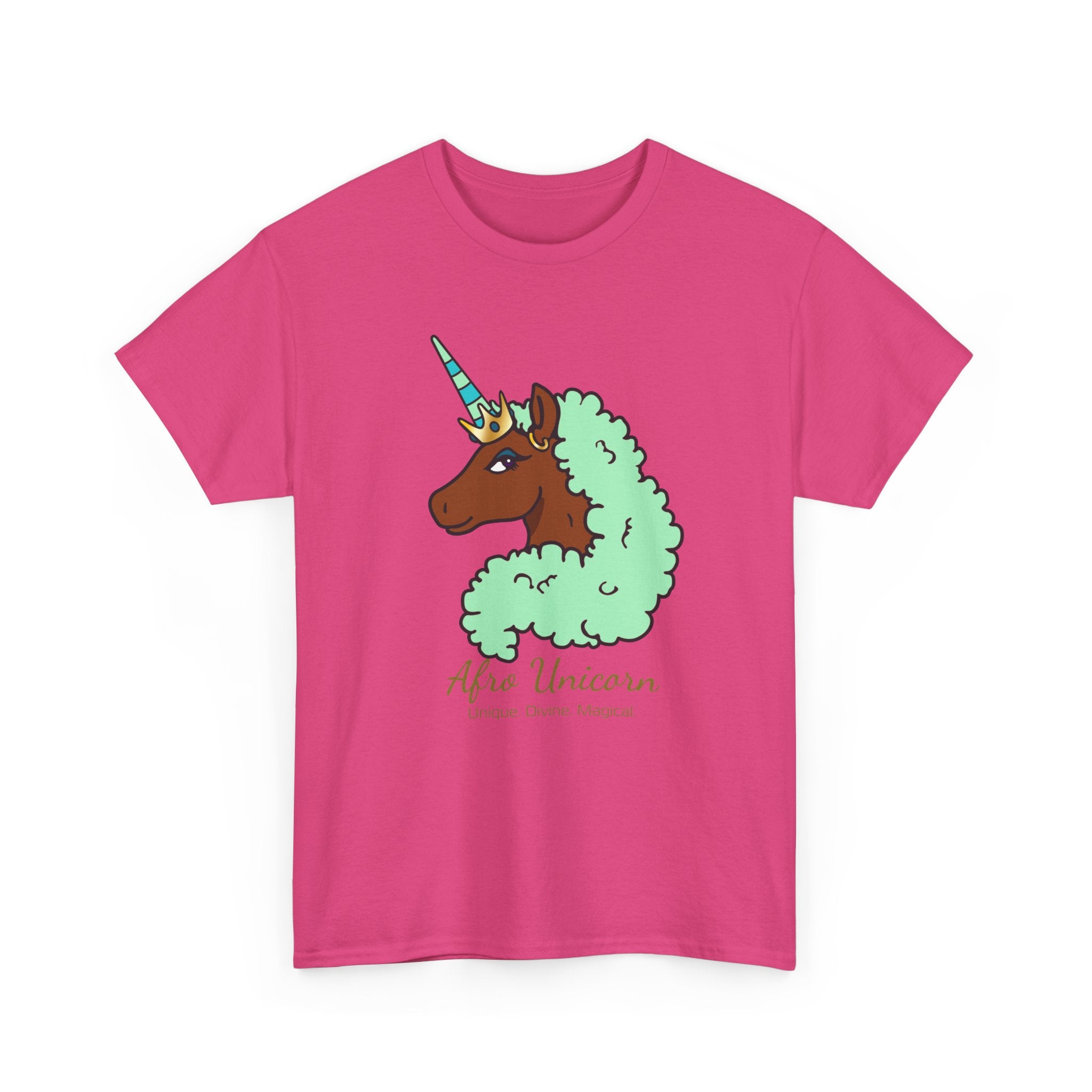 Adult - Afro Unicorn Mint Spring  Tee