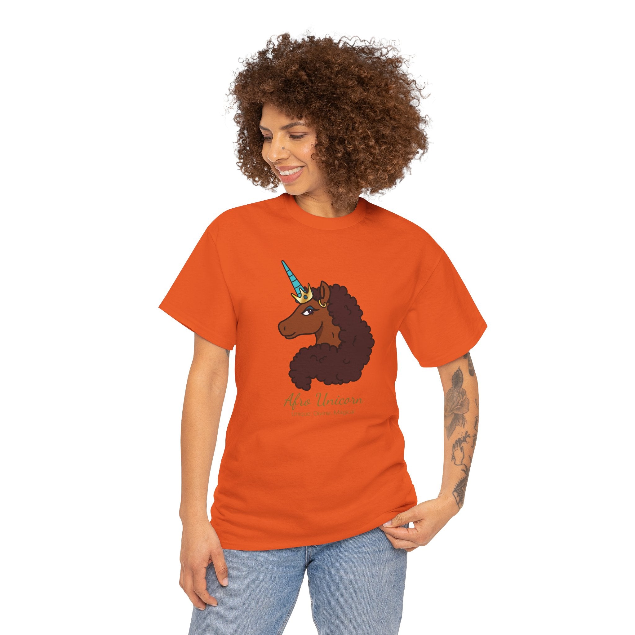 Adult - Afro Unicorn Signature Tee - Unique