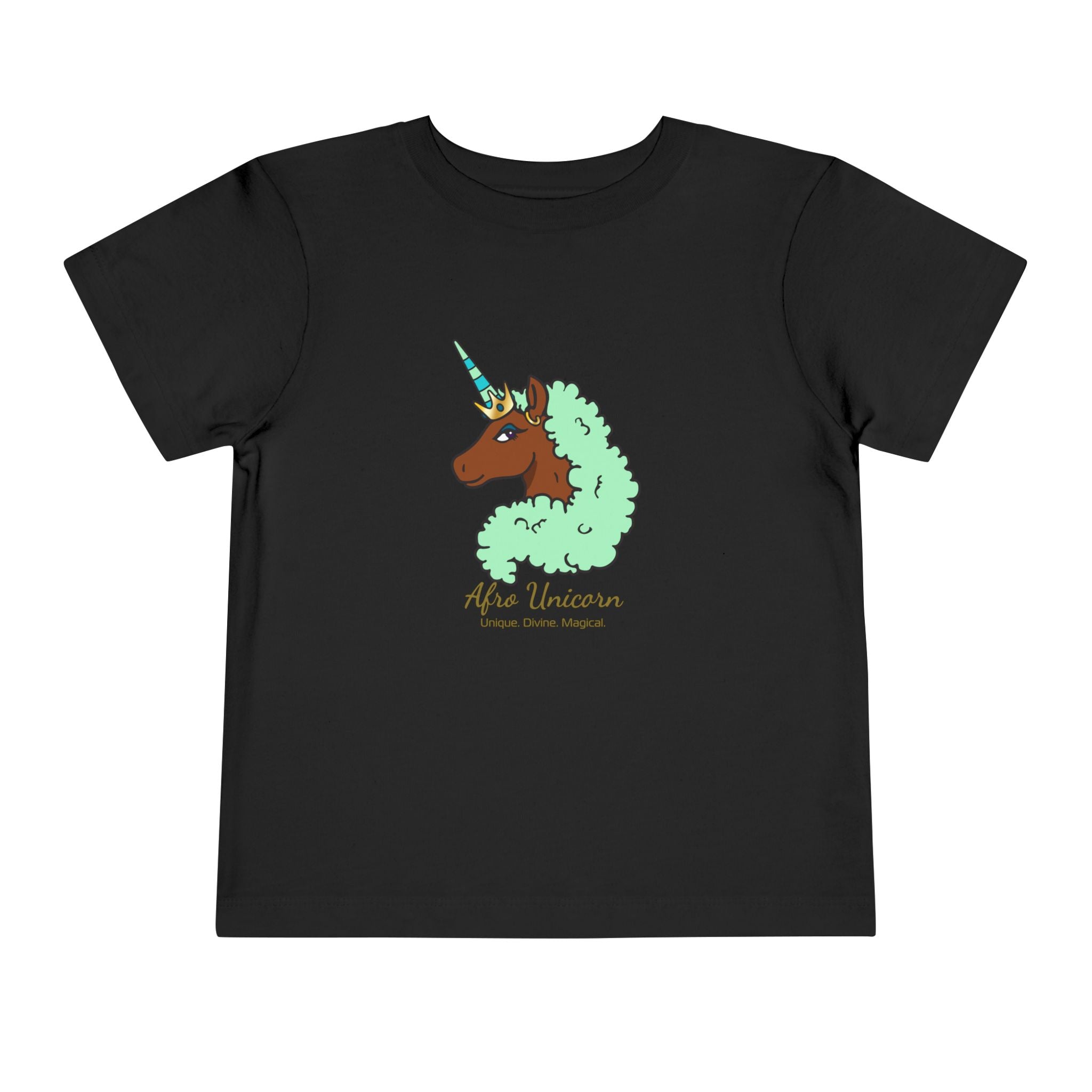 Toddler - Afro Unicorn Mint Green Spring Tee