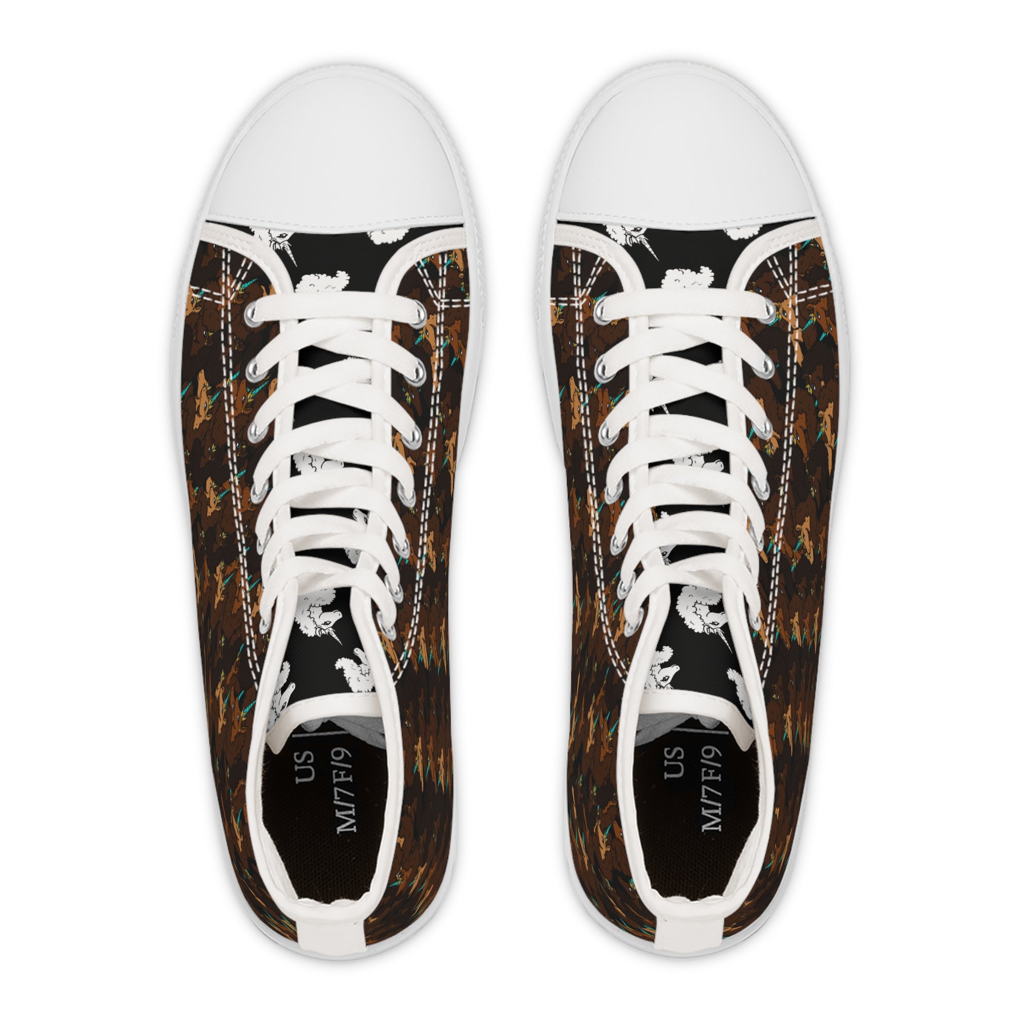 Women's Sneakers - Afro Unicorn Original Monogram High Top