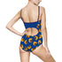 One-piece Swimsuit Afro Unicorn Blue & Gold