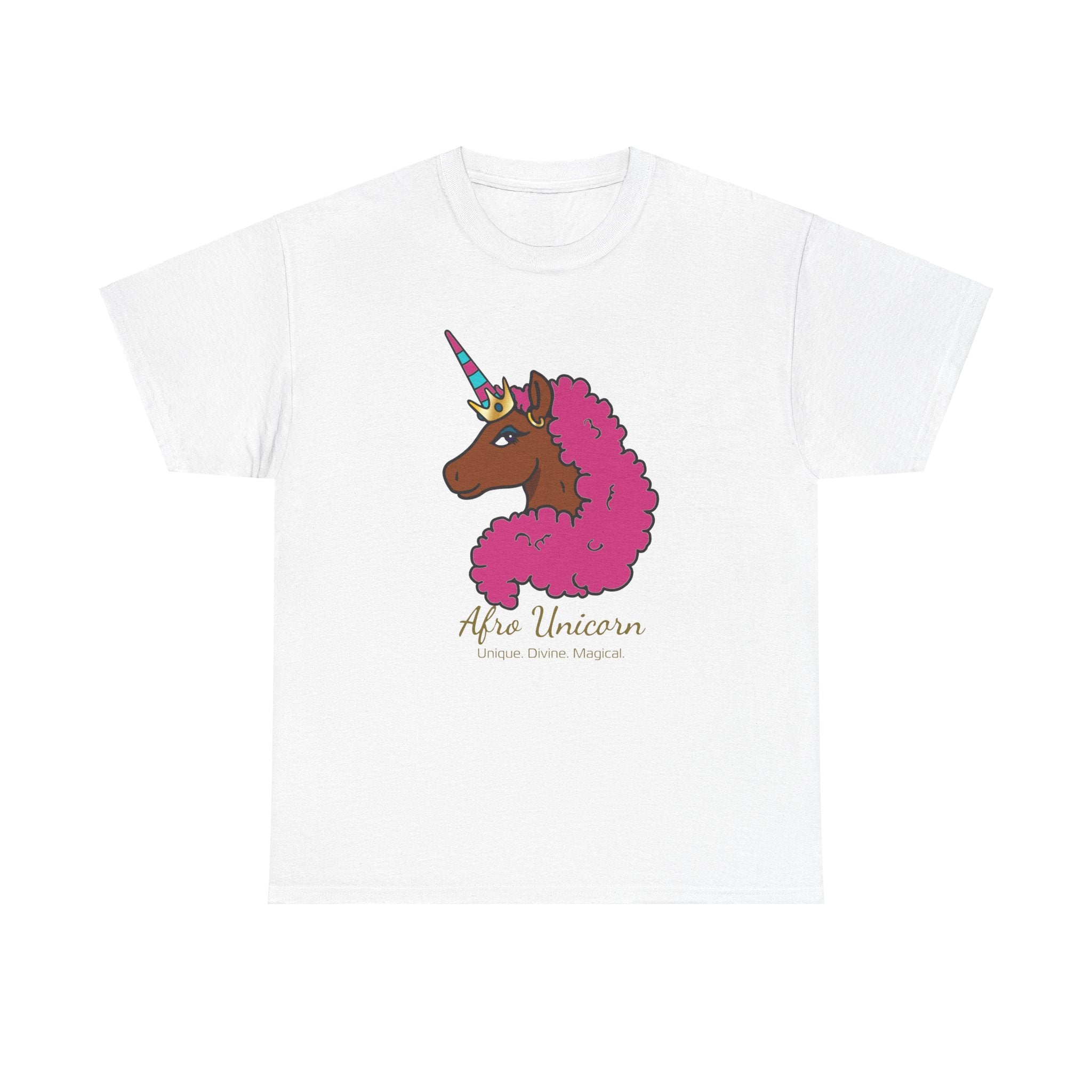 Adult - Afro Unicorn Pink & Blue Spring  Tee