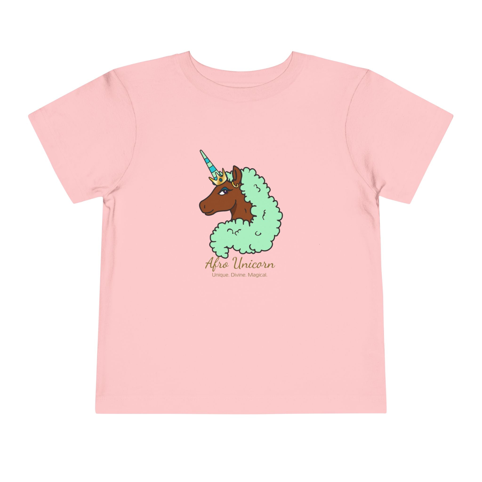 Toddler - Afro Unicorn Mint Green Spring Tee