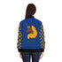 Women's Bomber Jacket - Afro Unicorn Lightweight Blue & Gold