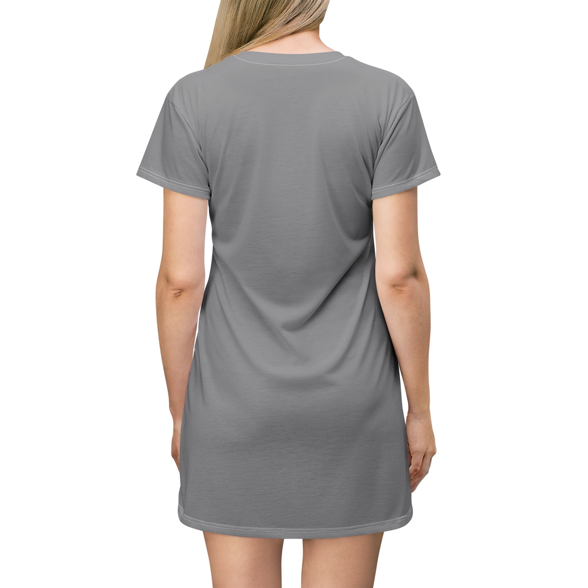 Afro Unicorn T-Shirt Dress  - Grey