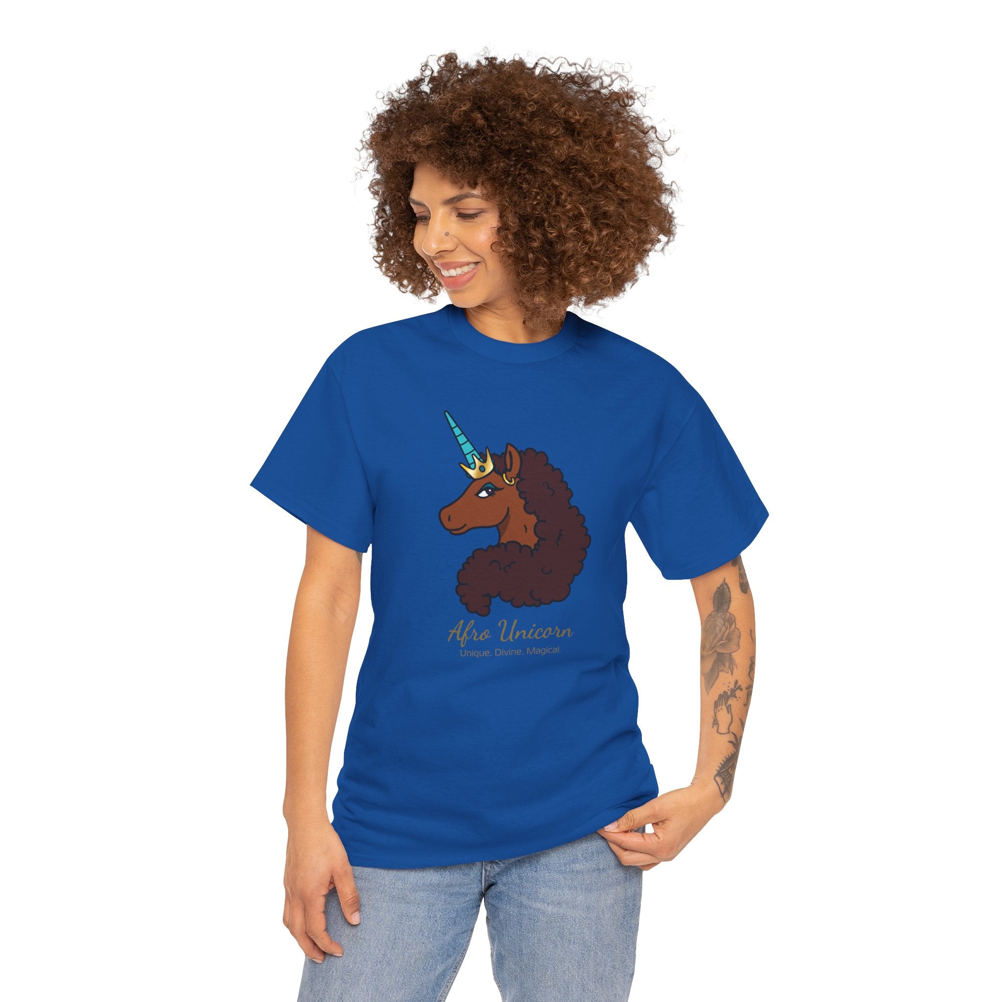 Adult - Afro Unicorn Signature Tee - Unique