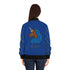 Afro Unicorn Royal Blue & White Women's Bomber Jacket — Lightweight