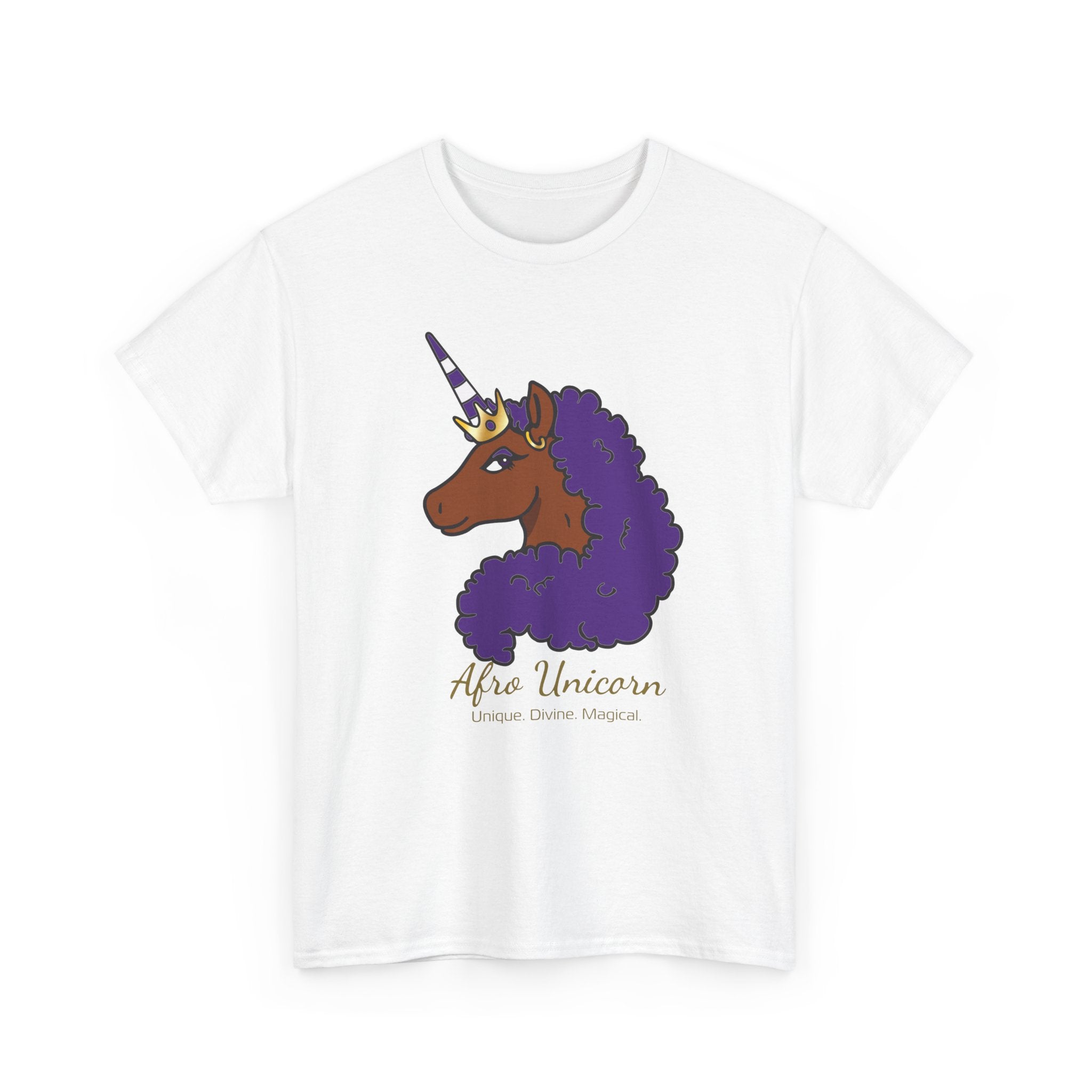 Adult - Afro Unicorn Signature Tee - Purple Mane