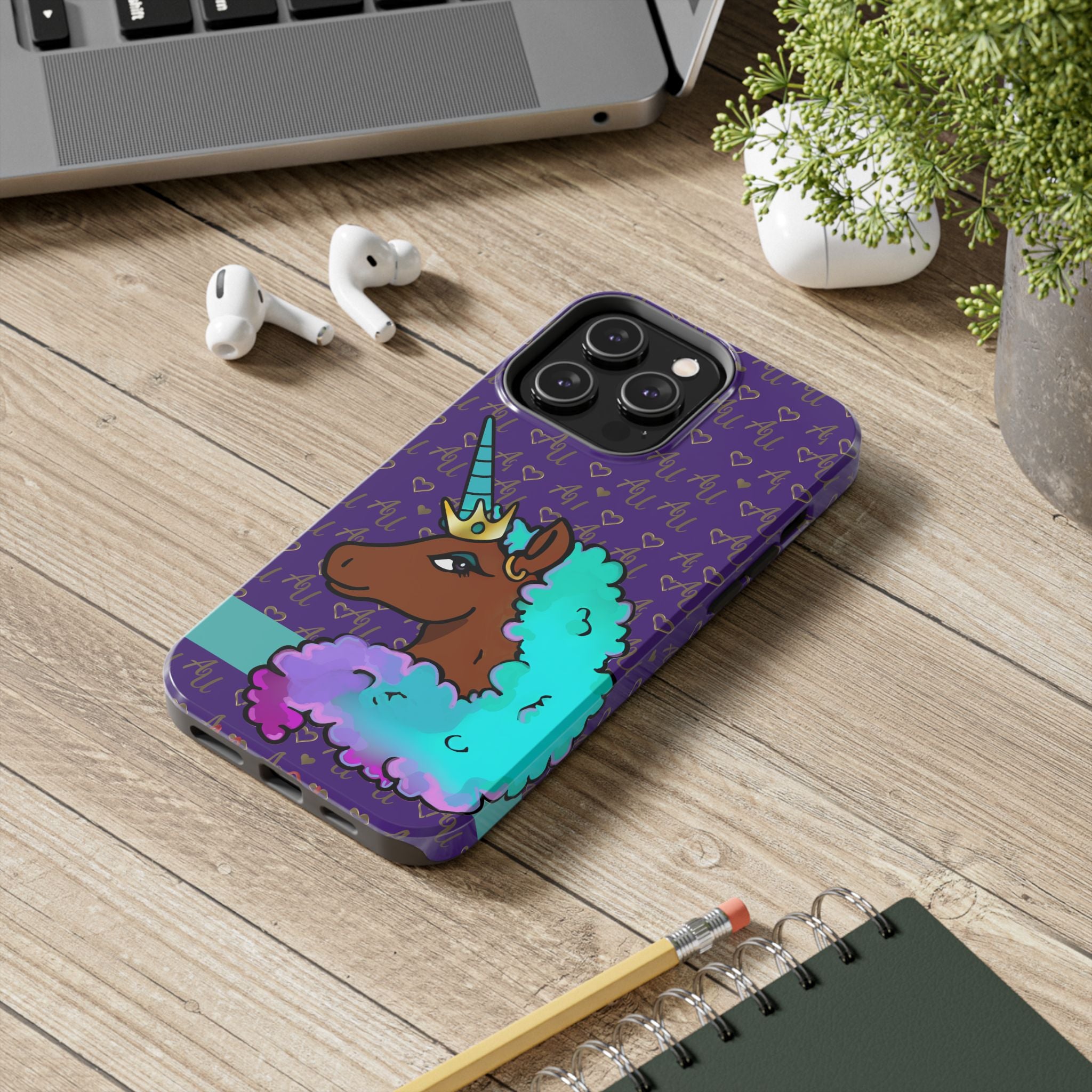 Afro Unicorn Tough Phone Case