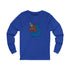 Afro Unicorn Royal Blue & White  D9 Love Long Sleeve Tee