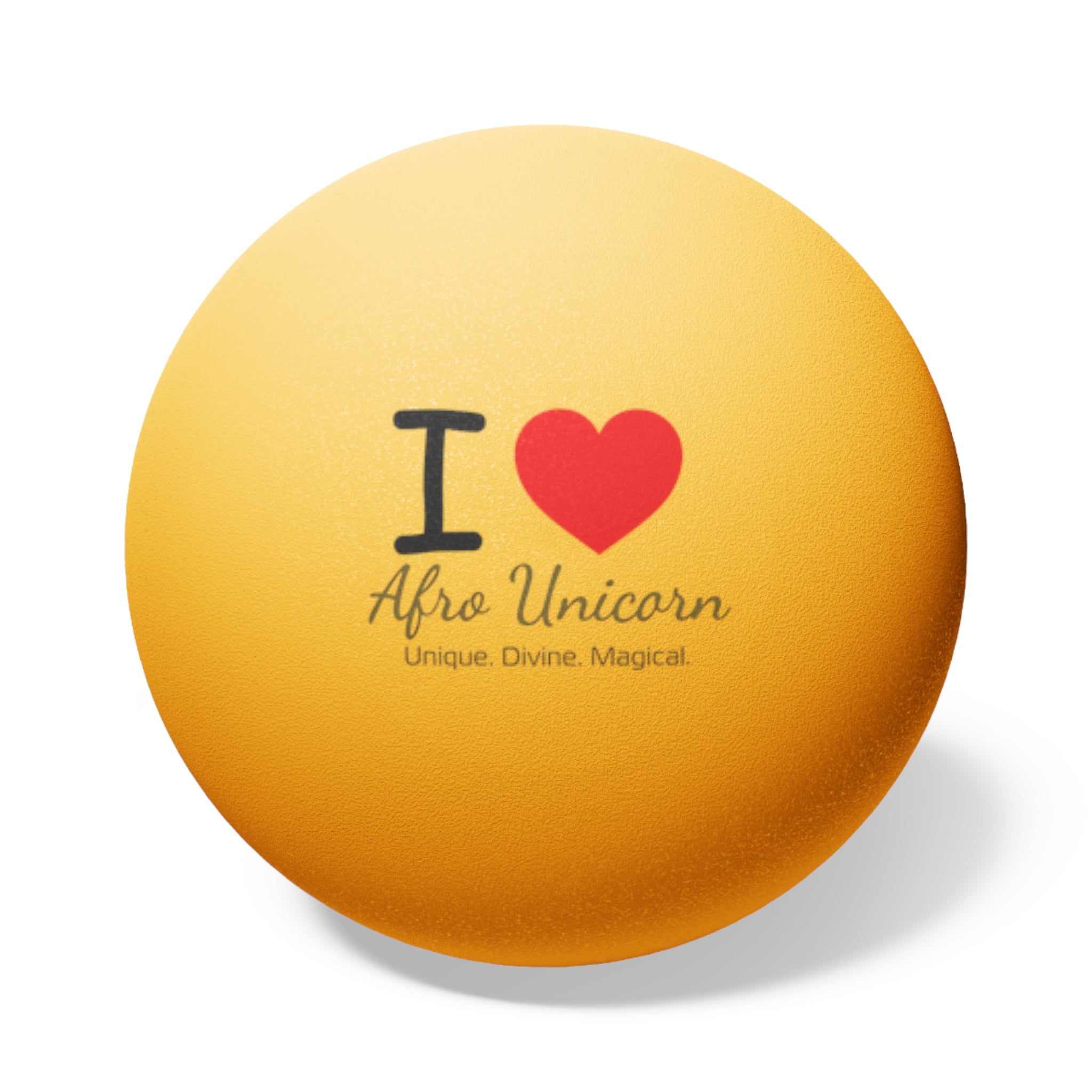 Afro Unicorn Ping Pong Balls, 6 pcs