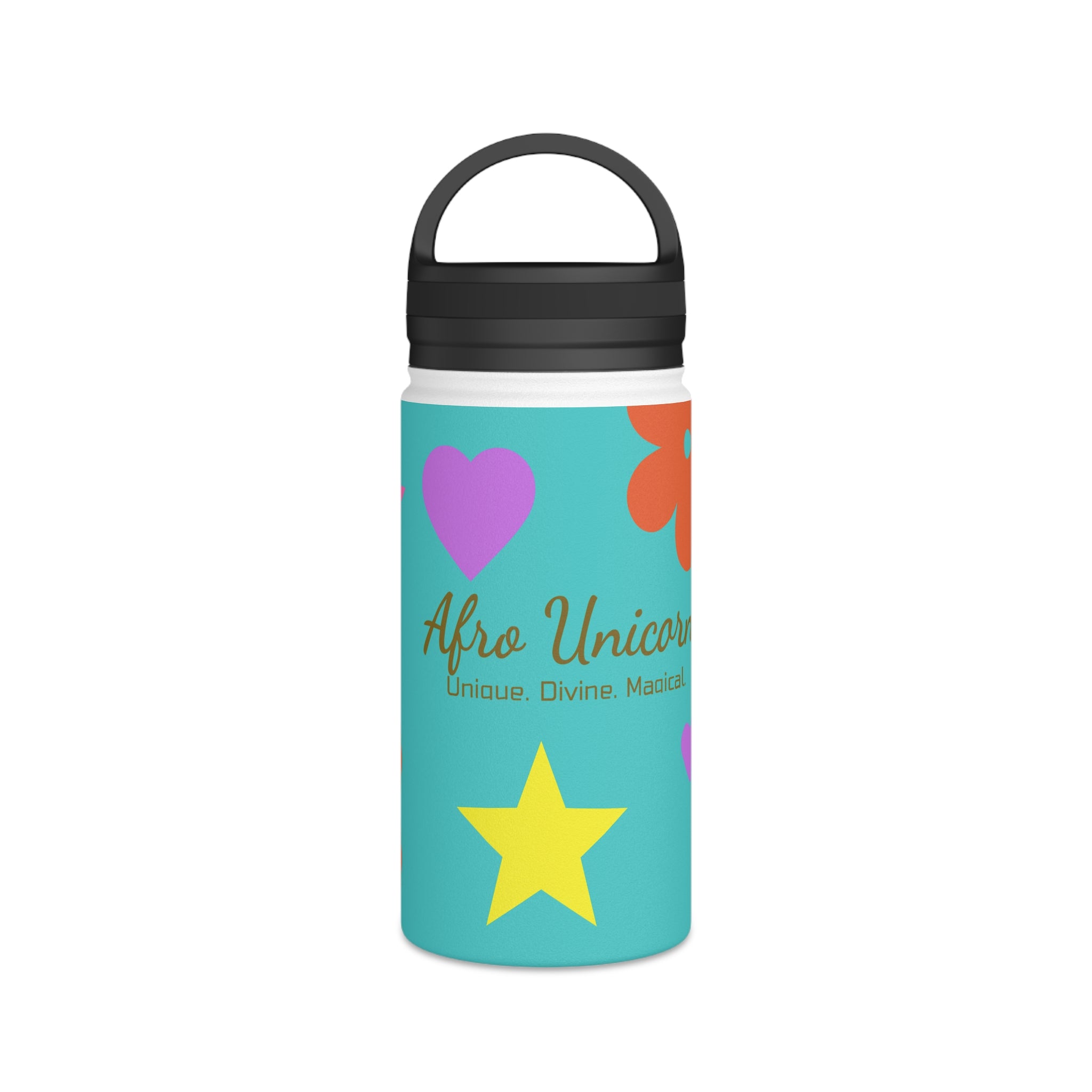 Afro Unicorn Stainless Steel Water Bottle