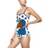 Afro Unicorn Royal Blue & White One-piece Swimsuit — D9 Zeta Love