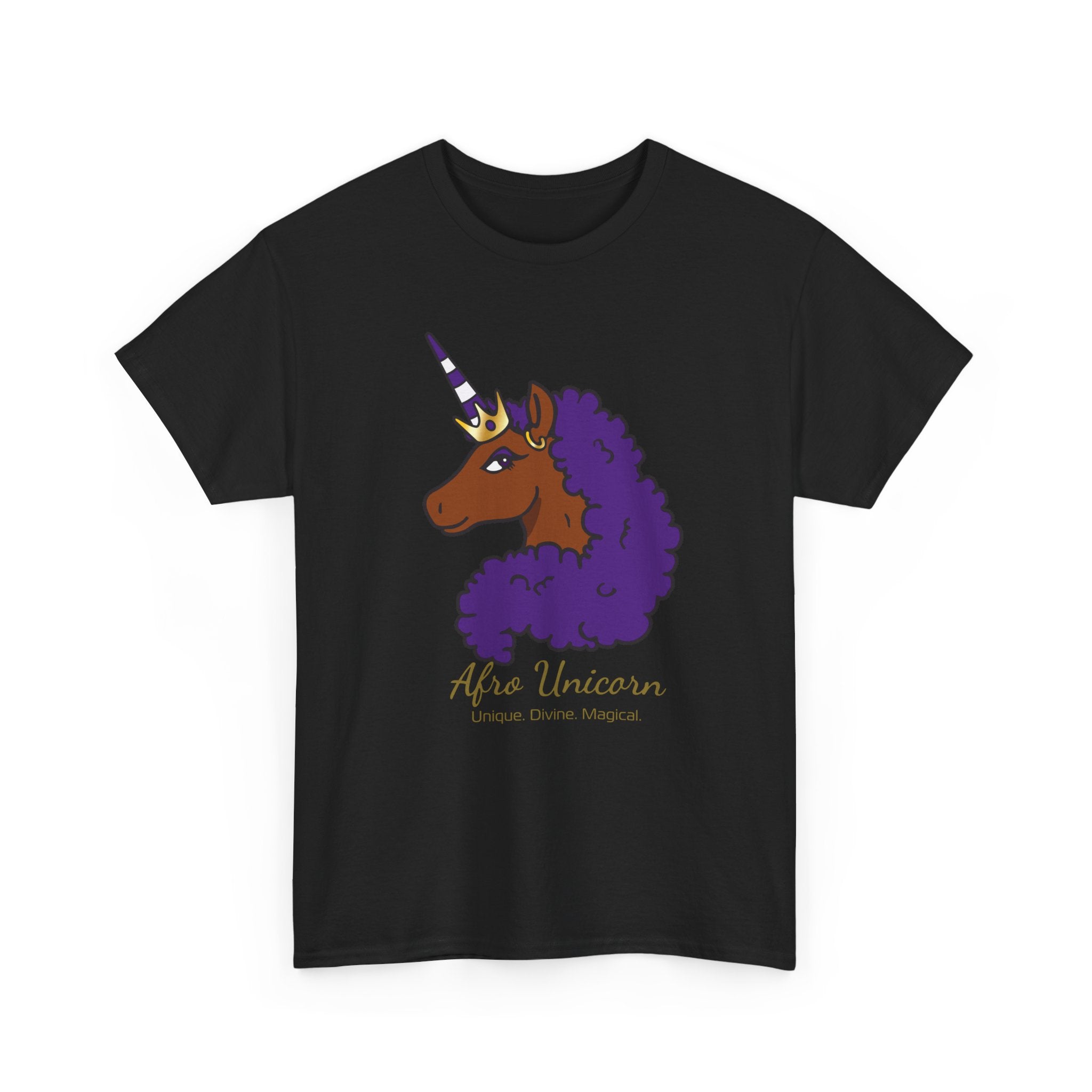 Adult - Afro Unicorn Signature Tee - Purple Mane