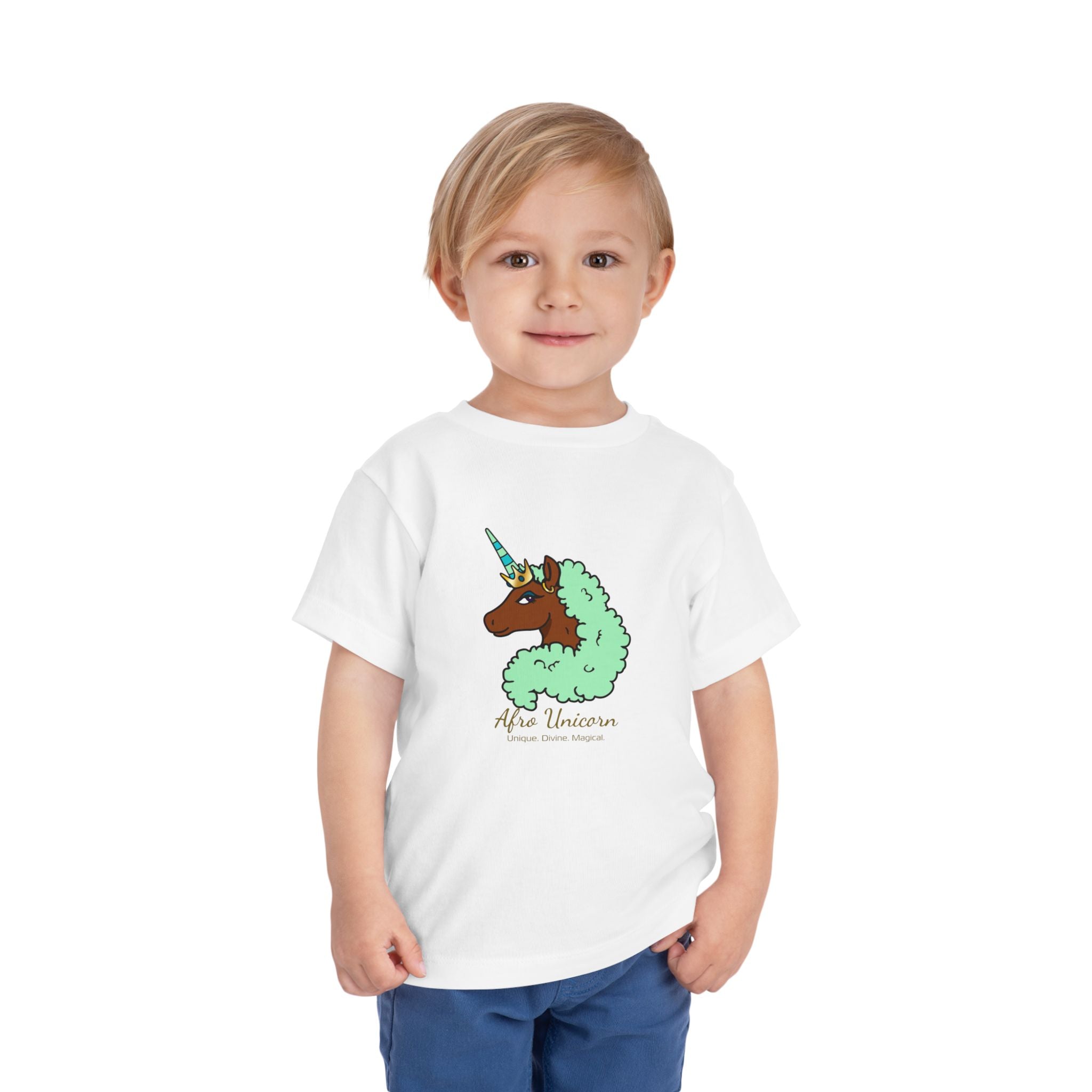 Toddler - Afro Unicorn Mint Green Spring Tee