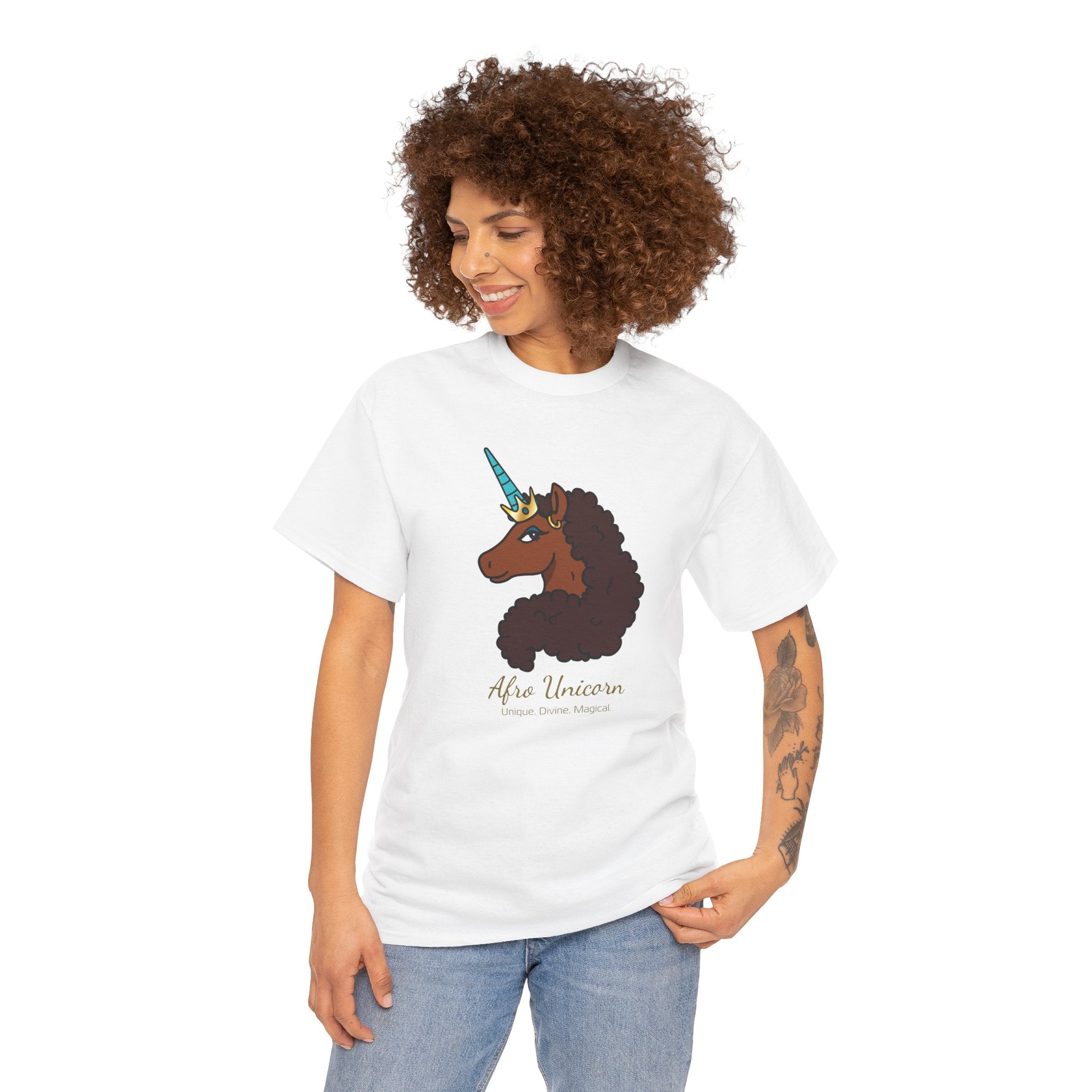 Adult - Afro Unicorn Signature Tee - Unique