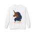 Afro Unicorn Fan Favs Sweatshirt – New England Navy & Red