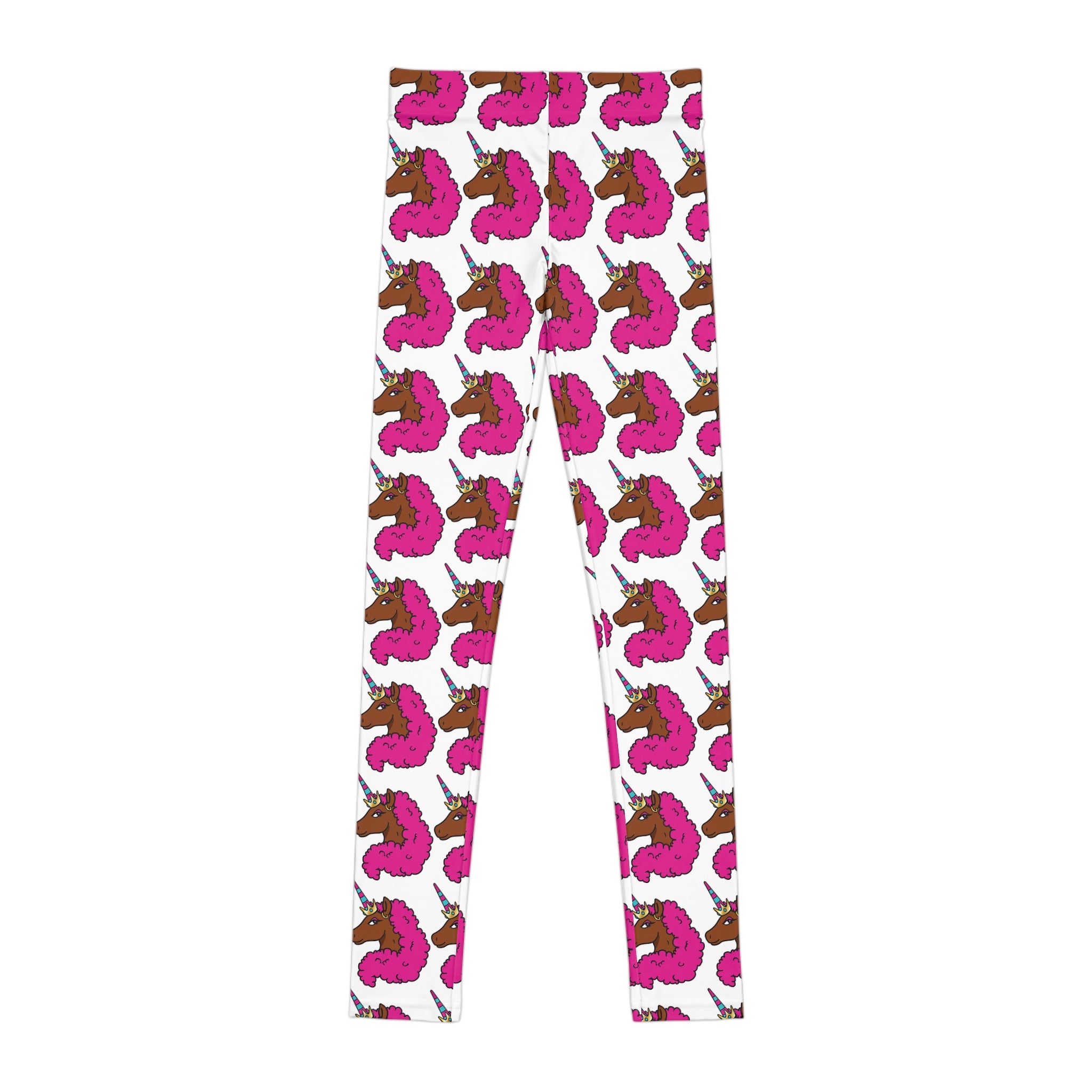Youth Leggings - Afro Unicorn Leggings for Girls