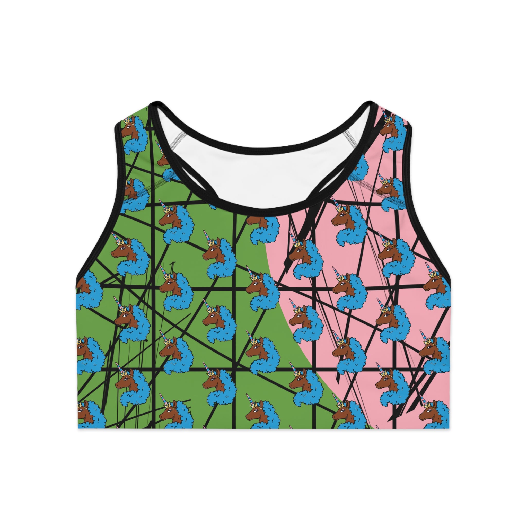Afro Unicorn Crossfit Bra