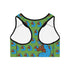 Afro Unicorn Green & Blue Sports Bra