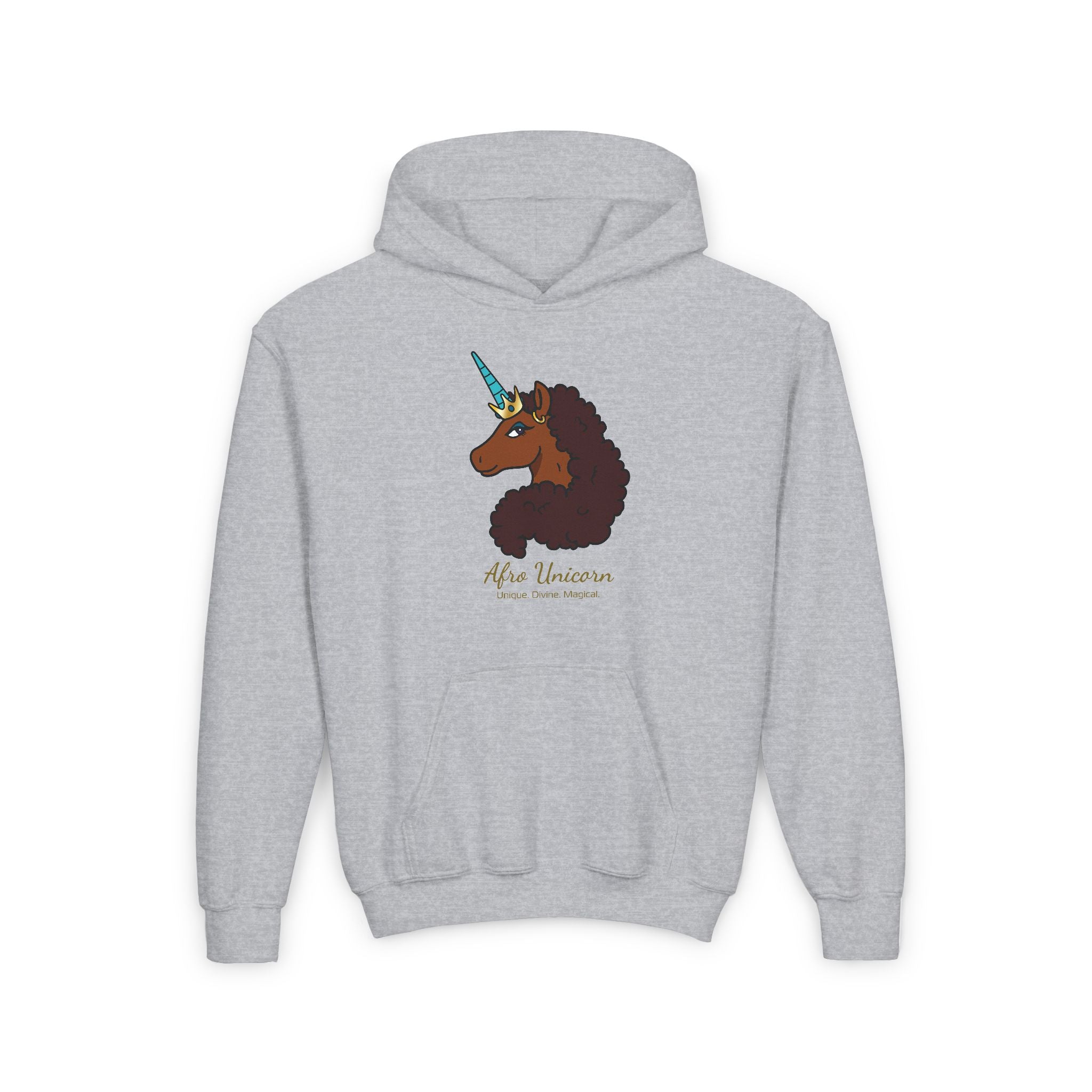 Youth Afro Unicorn Hoodie - Unique