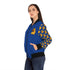 Women's Bomber Jacket - Afro Unicorn Lightweight Blue & Gold