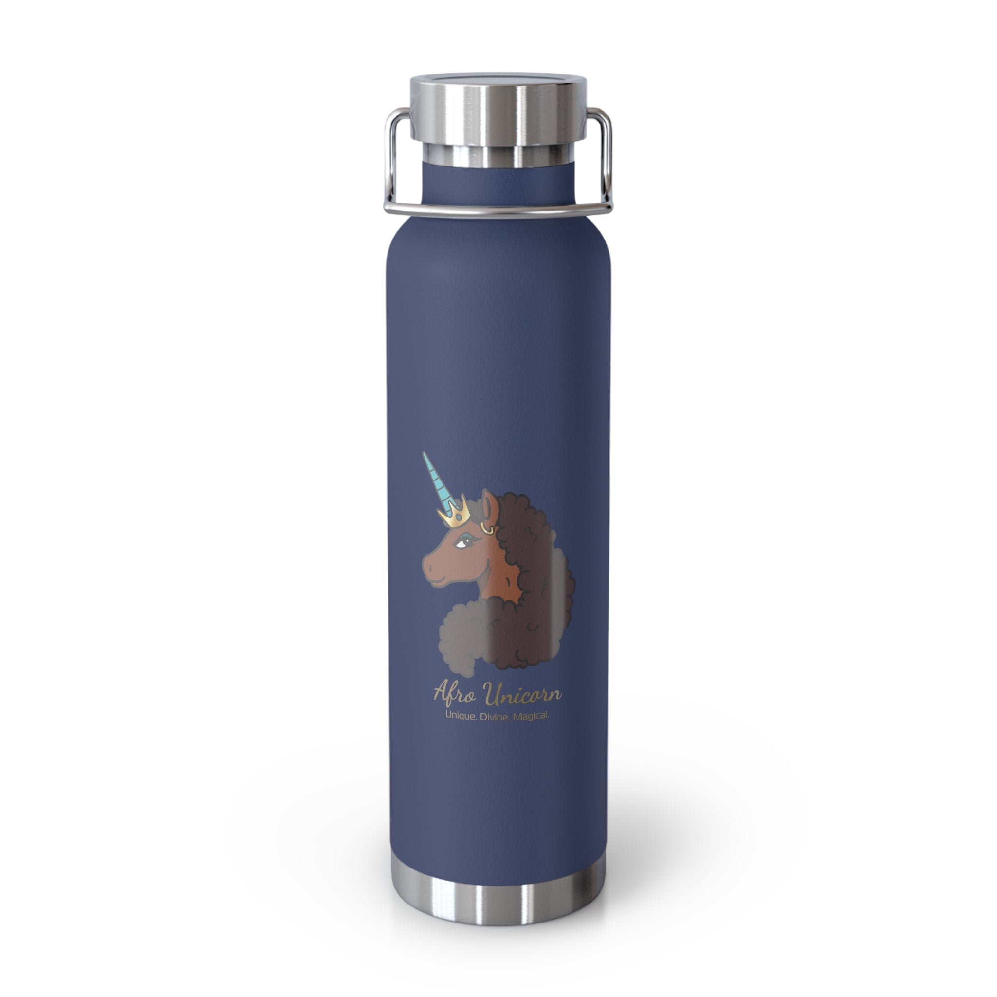 Unique - 22oz Afro Unicorn Insulated Water Bottle