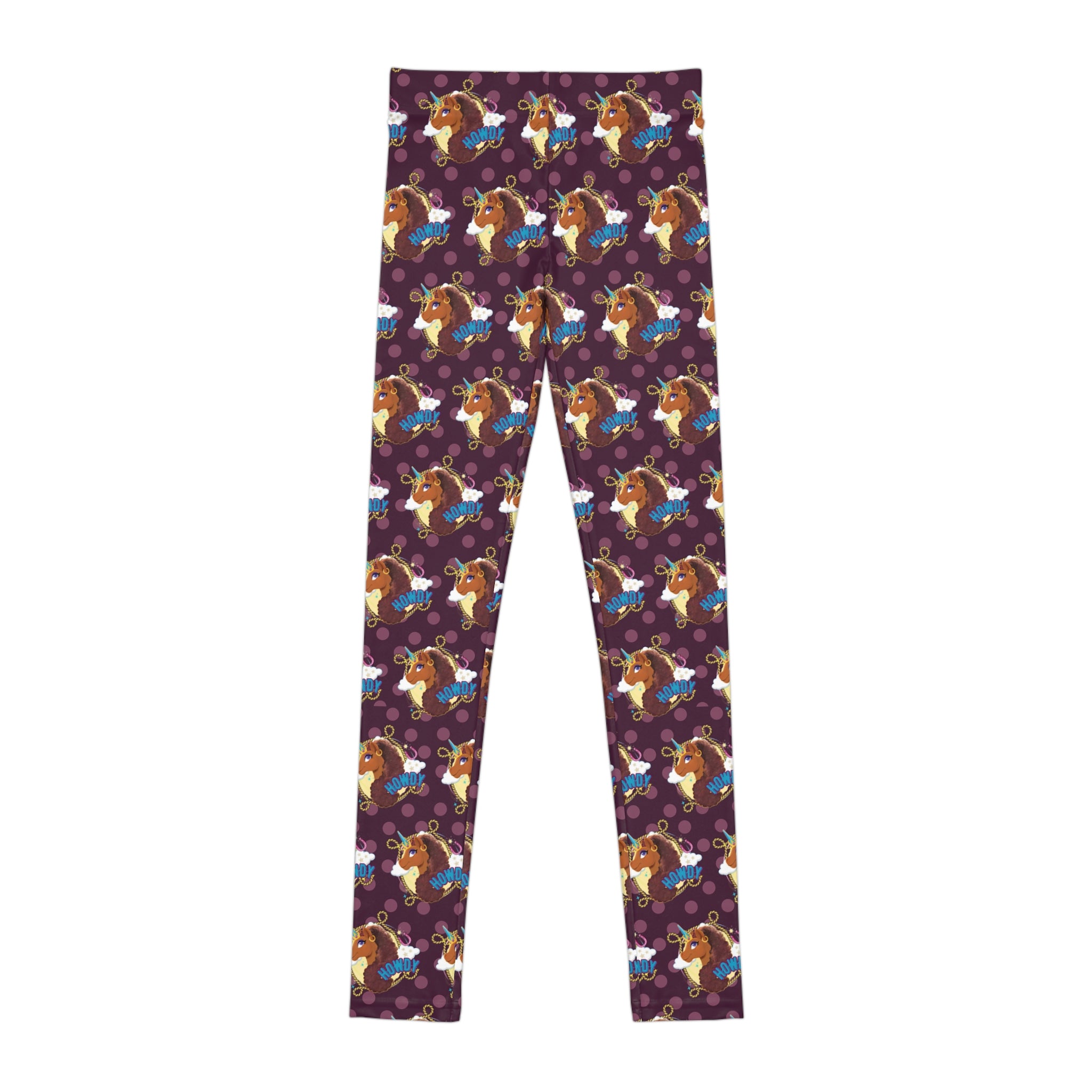 Afro Unicorn Howdy UNIQUE Youth Leggings
