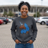 Afro Unicorn Fan Favs Sweatshirt – Detroit Honolulu Blue & Silver