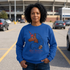 Afro Unicorn Fan Favs Sweatshirt – Buffalo Royal Blue & Red