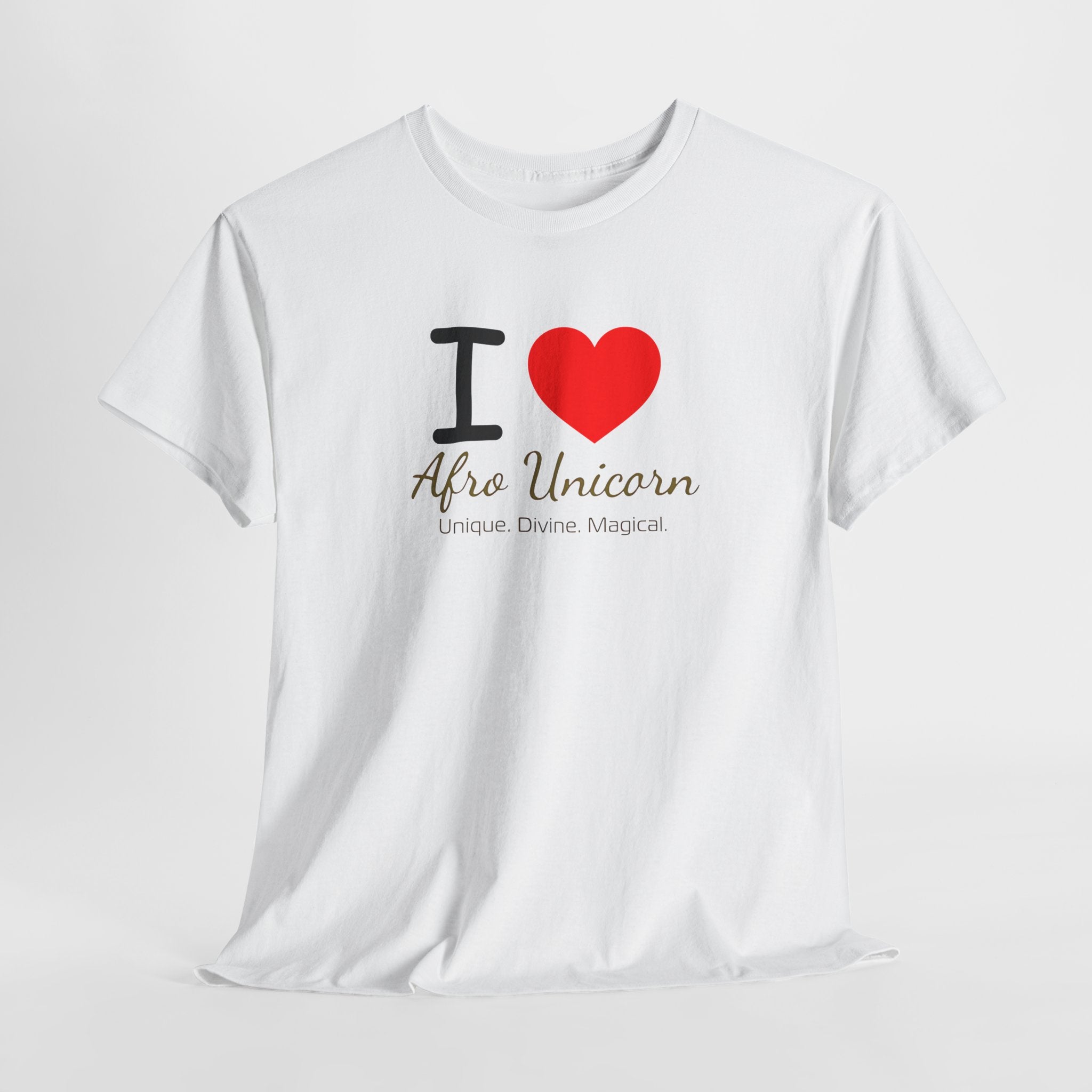 Unisex - I Love Afro Unicorn T-shirt