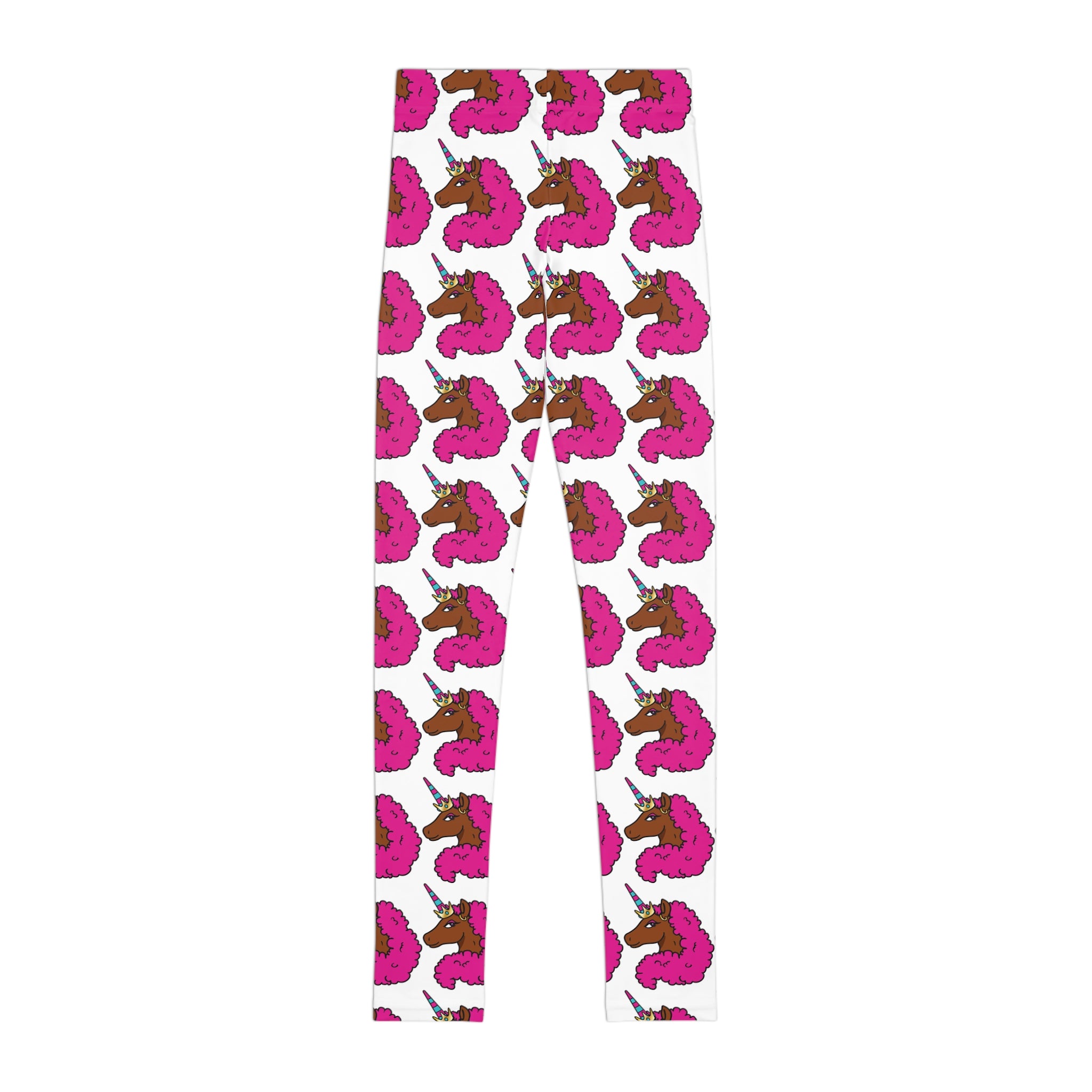 Youth Leggings - Afro Unicorn Leggings for Girls