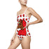 Afro Unicorn Crimson & Cream One-piece Swimsuit — D9 Delta Love