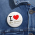 Button Pin - I Love Afro Unicorn