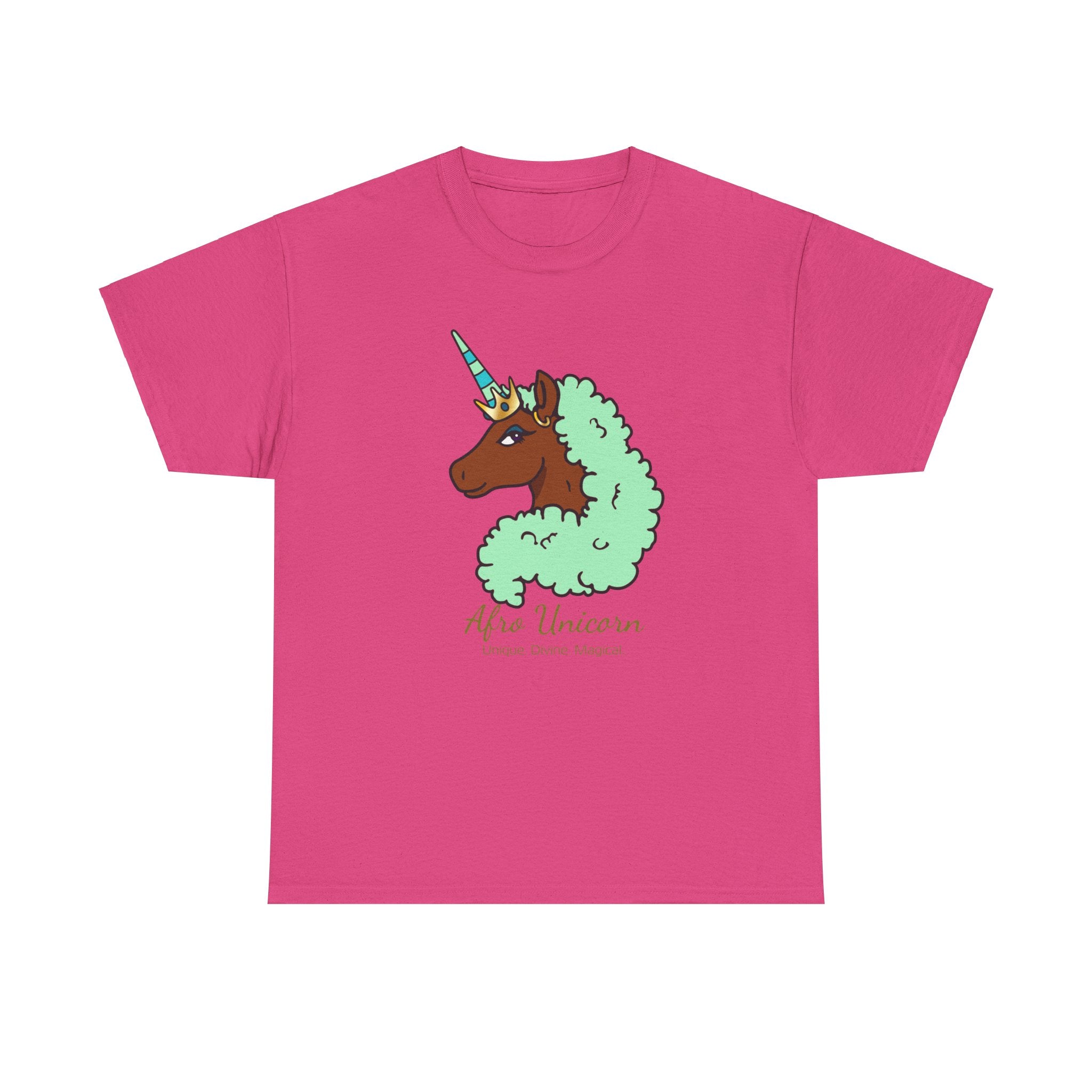 Adult - Afro Unicorn Mint Spring  Tee