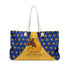 Weekender Bag Afro Unicorn Blue & Gold