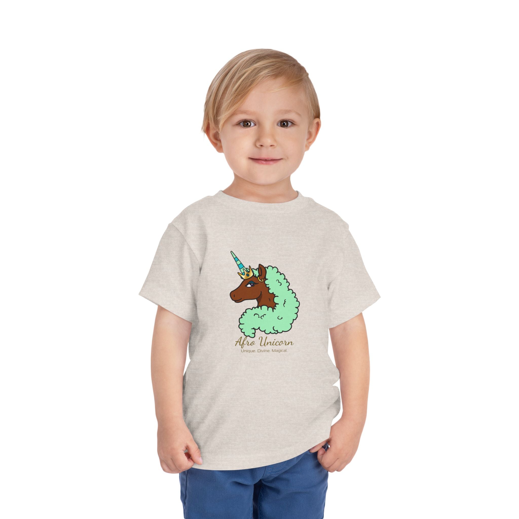 Toddler - Afro Unicorn Mint Green Spring Tee