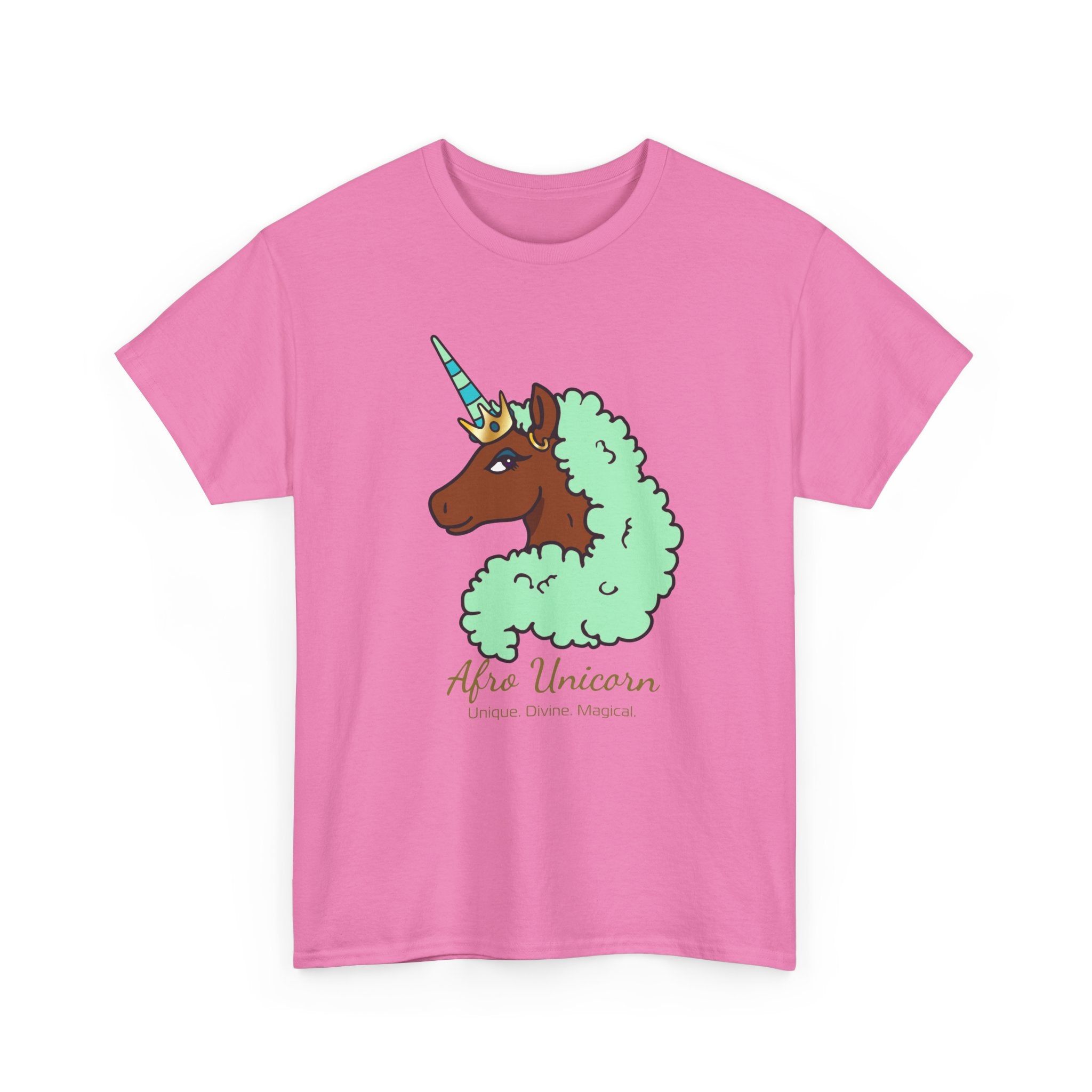 Adult - Afro Unicorn Mint Spring  Tee