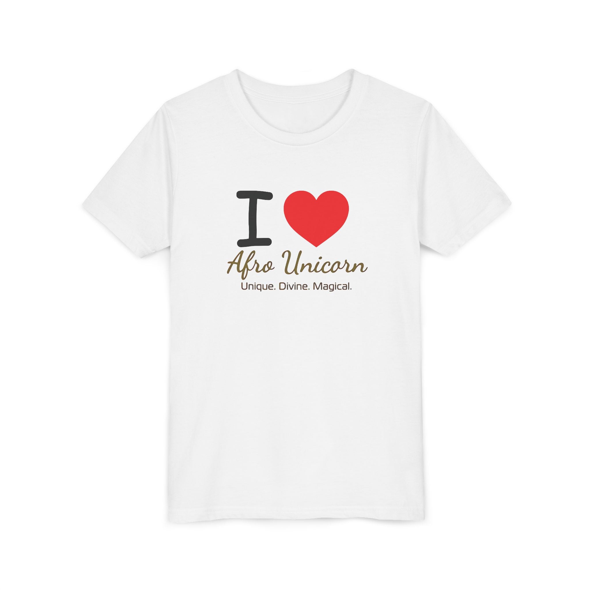 Youth Tee - I Love Afro Unicorn Brand T-Shirt