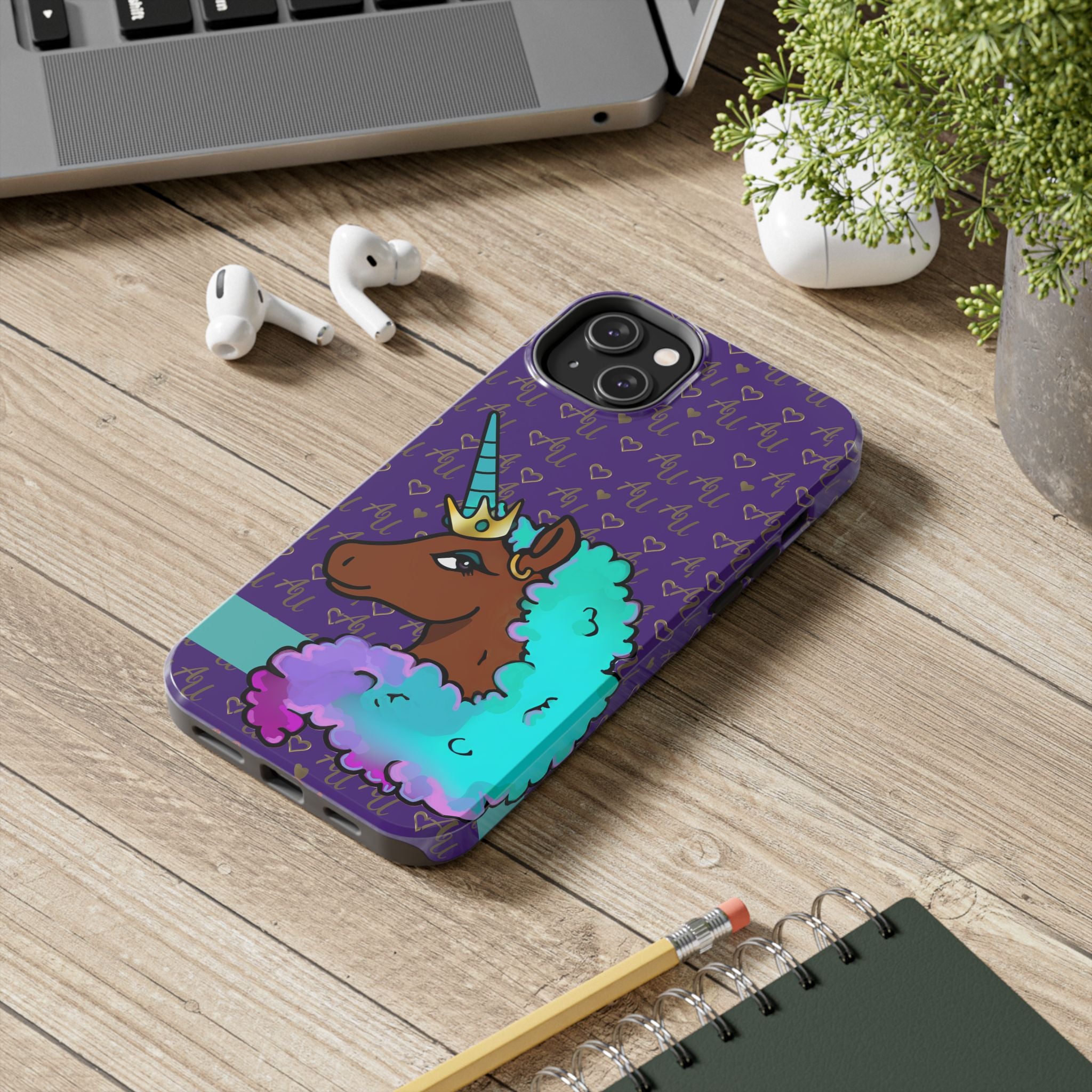 Afro Unicorn Tough Phone Case