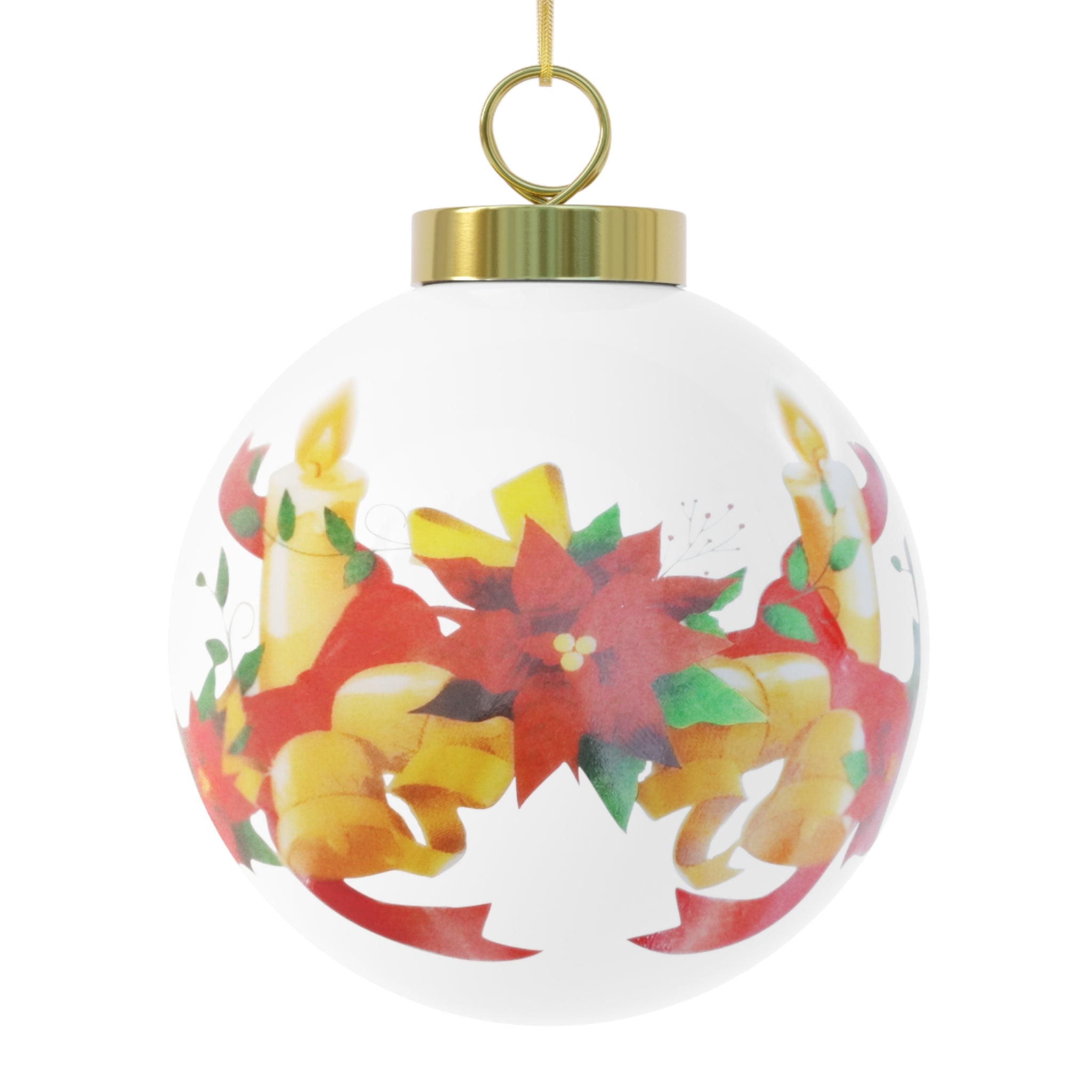 I love Afro Unicorn Christmas Ball Ornament