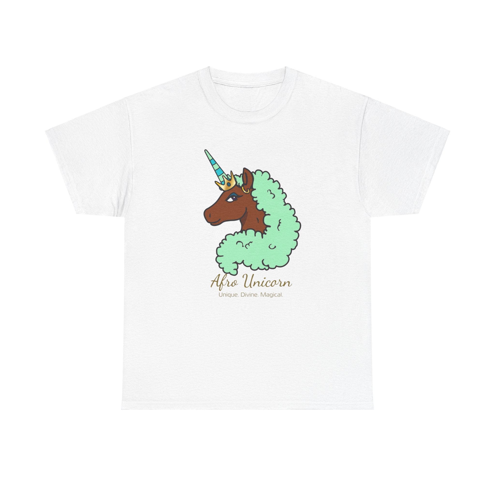 Adult - Afro Unicorn Mint Spring  Tee