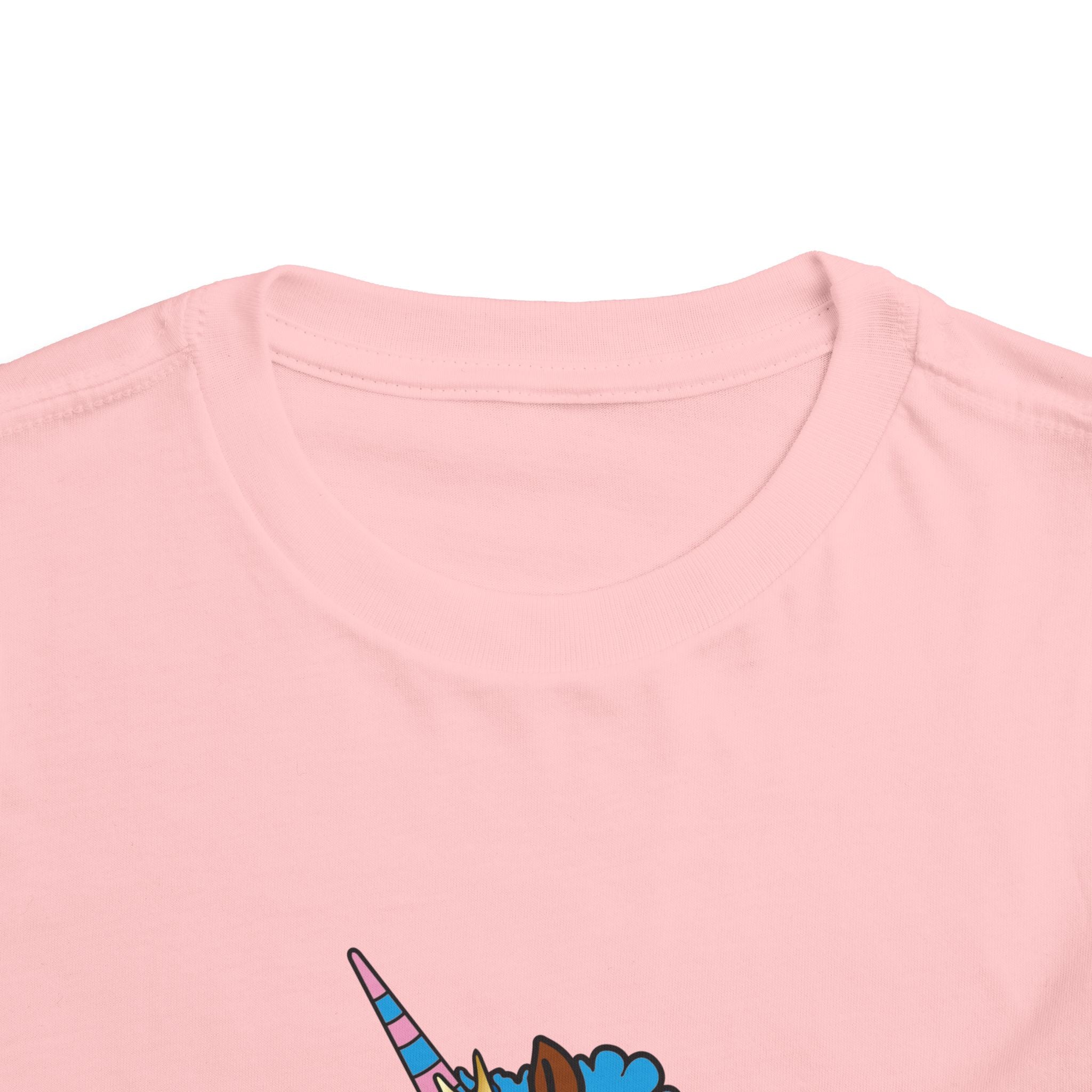 Toddler - Afro Unicorn Blue & Pink Spring Tee