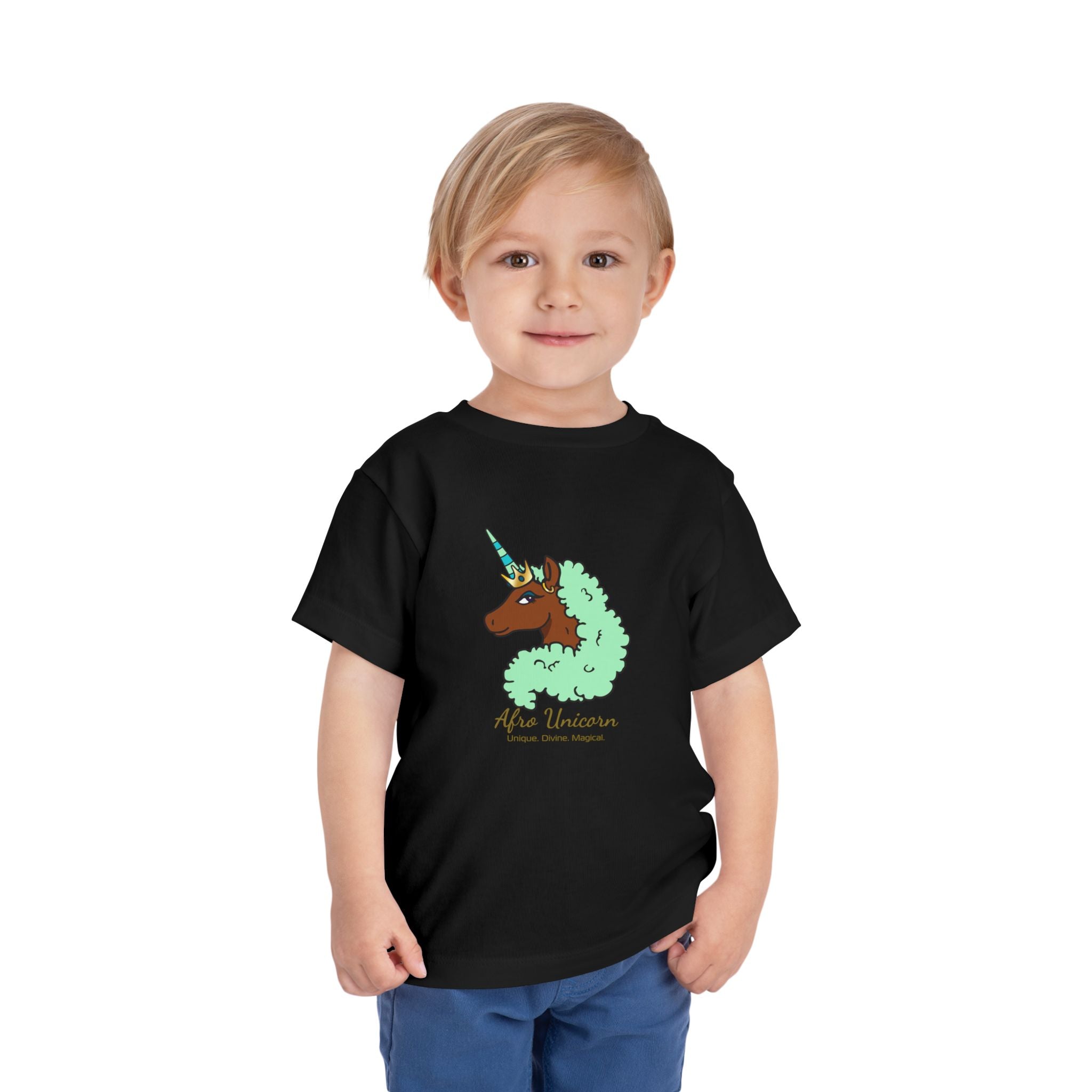 Toddler - Afro Unicorn Mint Green Spring Tee