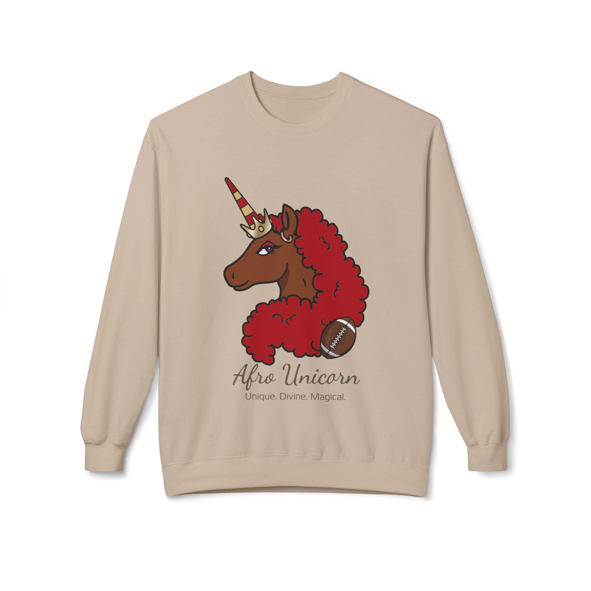 Afro Unicorn Fan Favs Sweatshirt – San Francisco Red & Gold