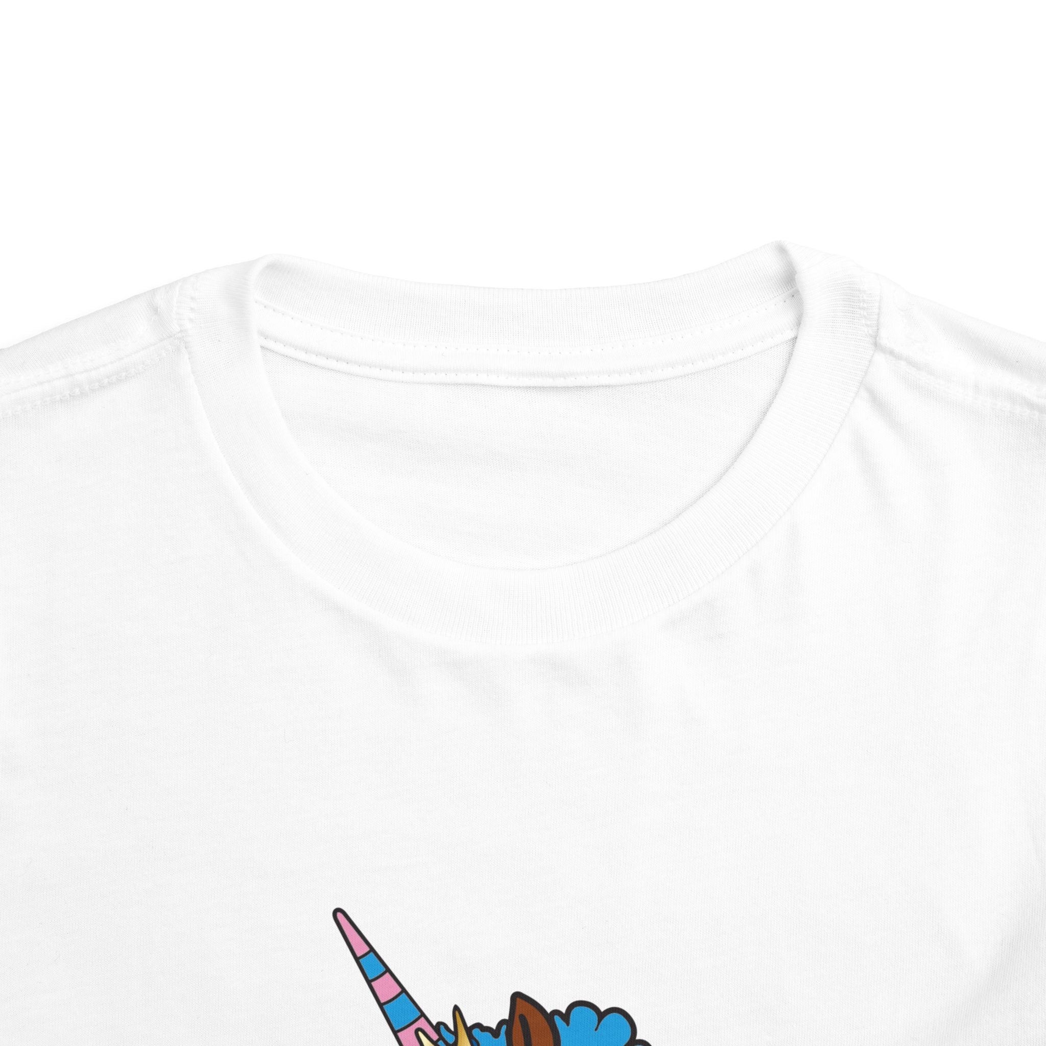 Toddler - Afro Unicorn Blue & Pink Spring Tee
