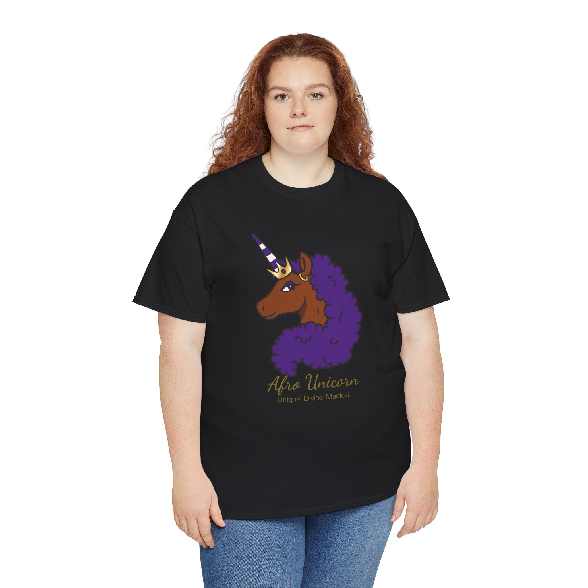 Adult - Afro Unicorn Signature Tee - Purple Mane