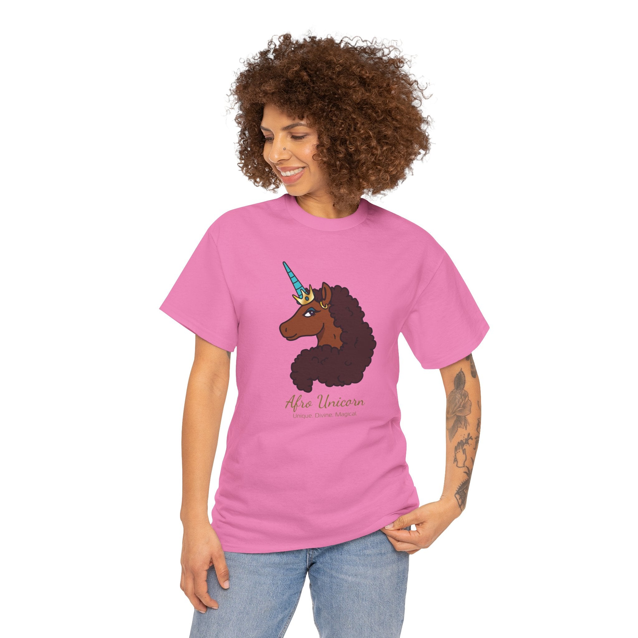Adult - Afro Unicorn Signature Tee - Unique